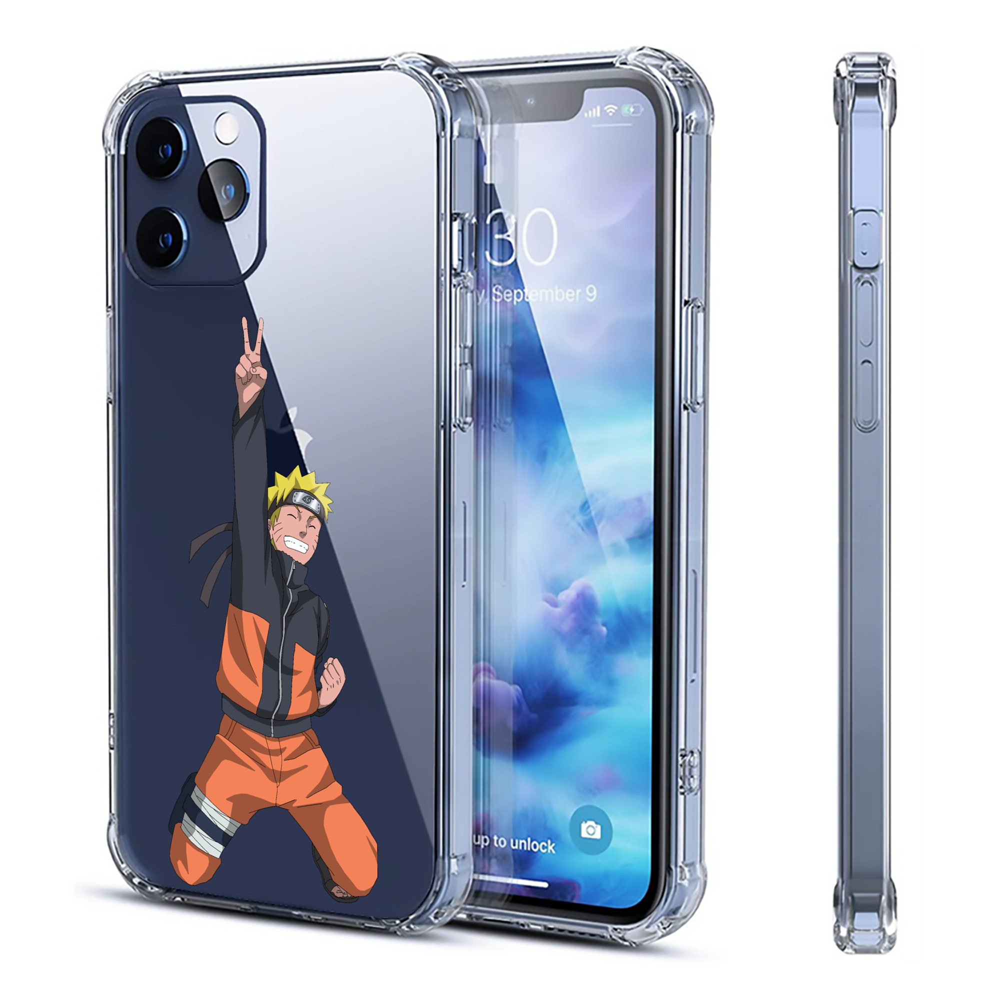 （画像用） NARUTO -ナルト- うずまき ナルト Uzumaki Naruto 【iPhone 12シリーズ対応】透明スマホケース（クリアソフトケース）